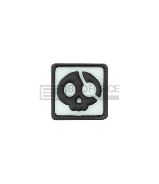 JTG Halloween Pirate Rubber Patch - Glow Back