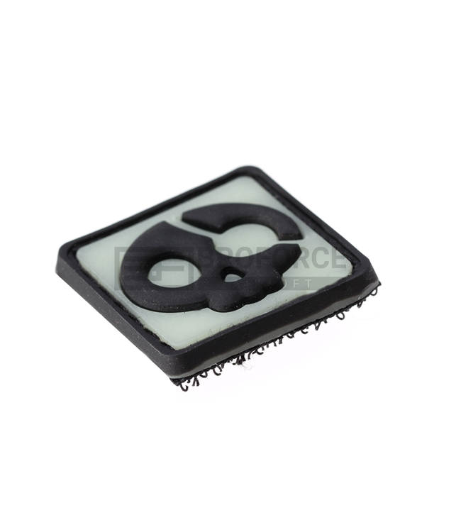 JTG Halloween Pirate Rubber Patch - Glow Back