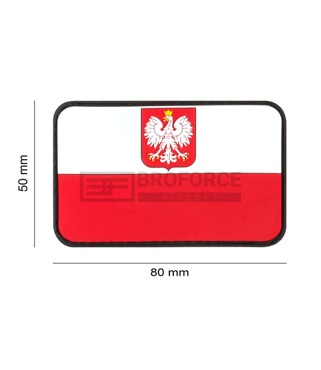 JTG Poland Flag Rubber Patch - Multicolor