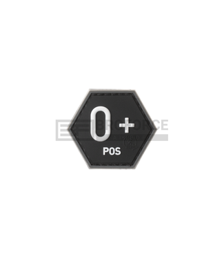 JTG Bloodgroup Hexagon Rubber Patch 0 Pos - SWAT