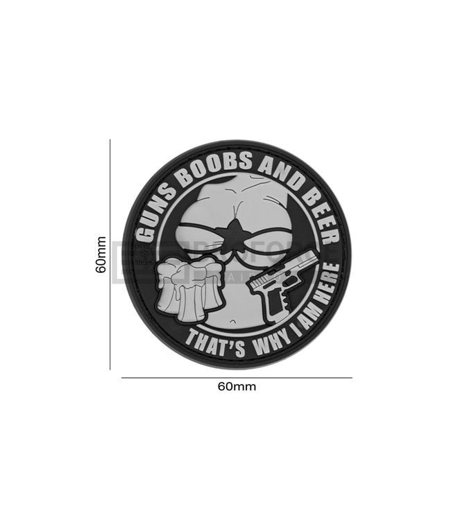 JTG Guns Boobs and Beer Rubber Patch - Multicolor
