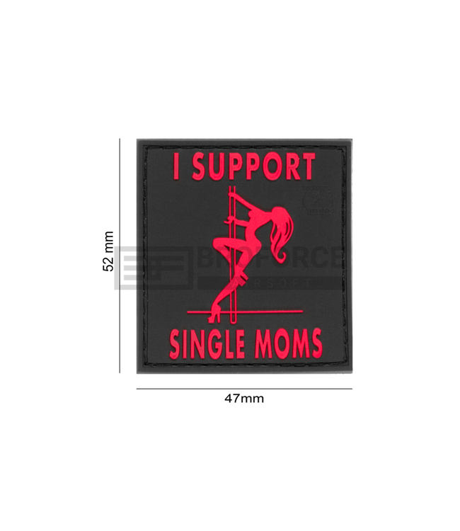 JTG I Support Single Mums Rubber Patch - Blackmedic
