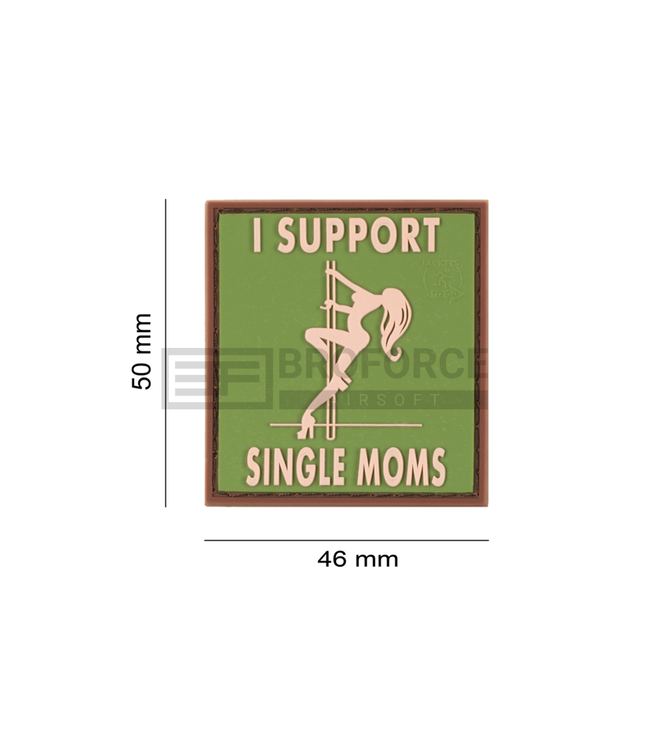 JTG I Support Single Mums Rubber Patch - Green