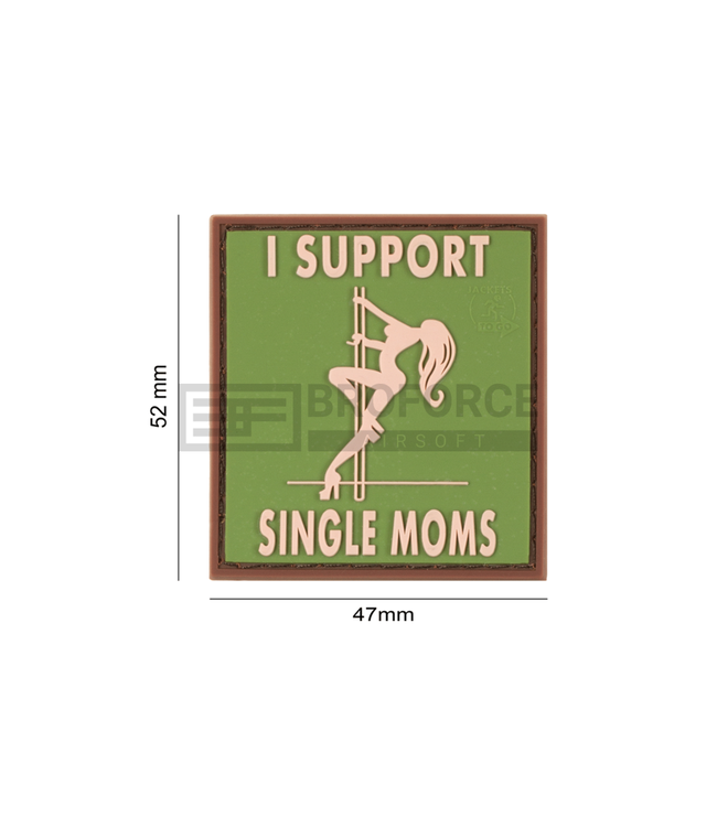 JTG I Support Single Mums Rubber Patch - Green