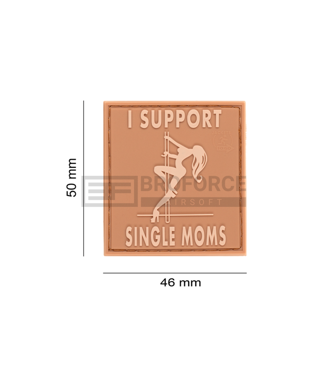 JTG I Support Single Mums Rubber Patch - Desert