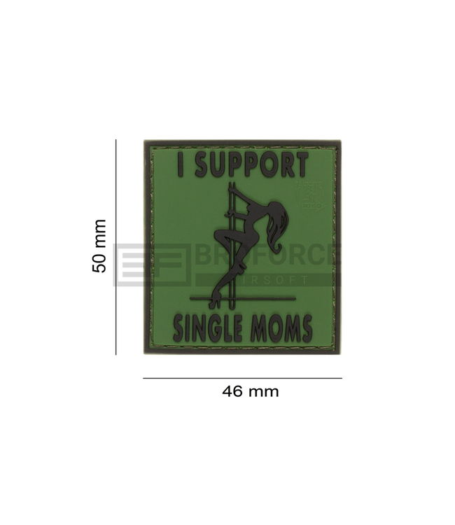 JTG I Support Single Mums Rubber Patch - Forest