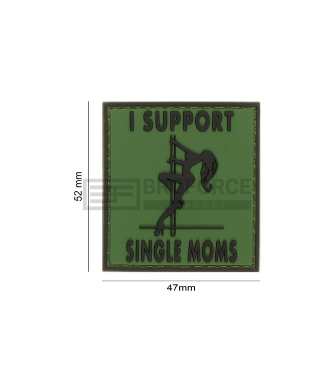 JTG I Support Single Mums Rubber Patch - Forest