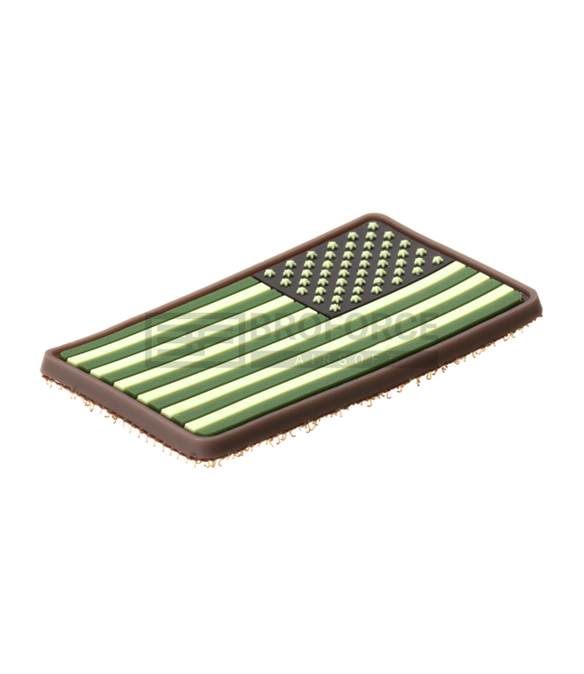 JTG US Flag Rubber Patch Reversed - Forest