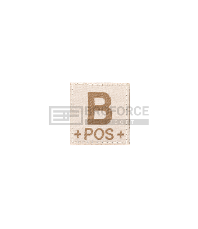 Clawgear B Pos Bloodgroup Patch - Desert