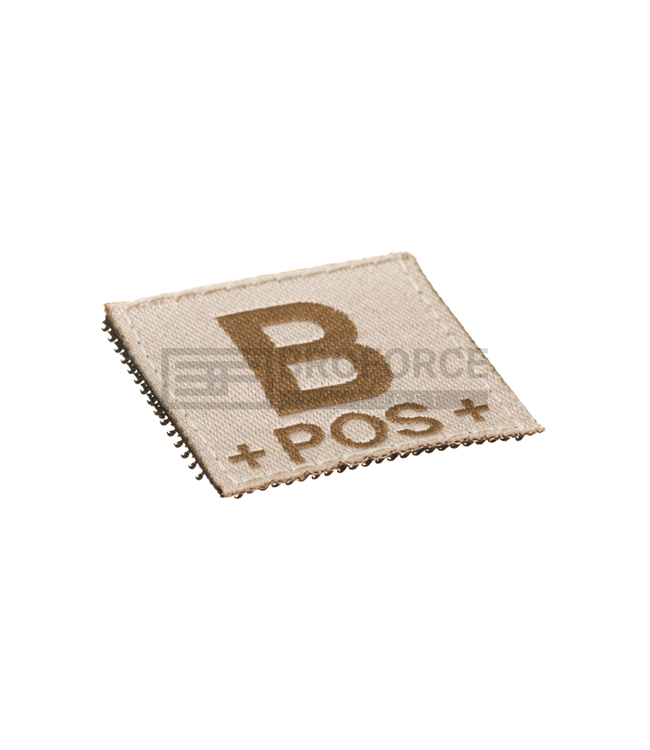 Clawgear B Pos Bloodgroup Patch - Desert