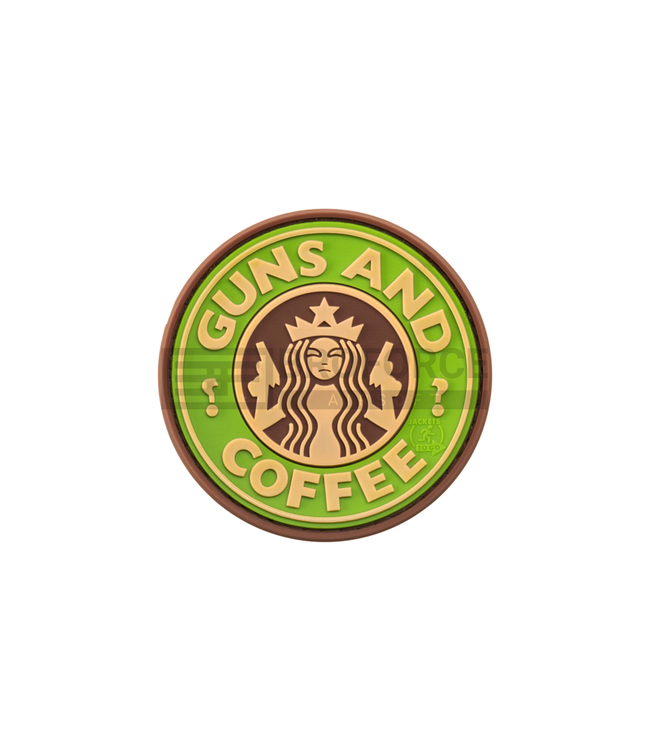 JTG Guns and Coffee Rubber Patch - Green