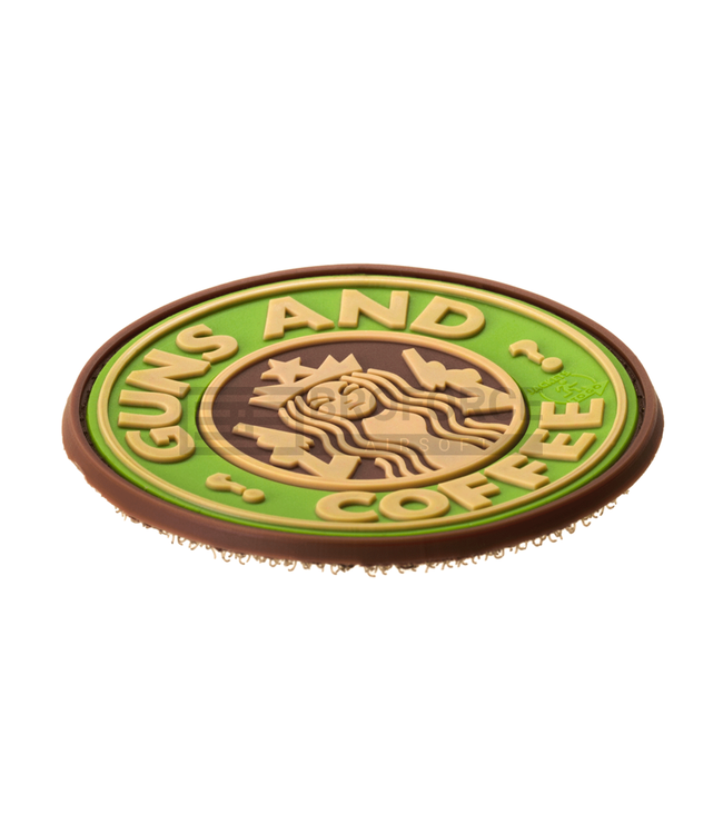 JTG Guns and Coffee Rubber Patch - Green