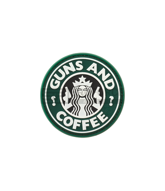 JTG Guns and Coffee Rubber Patch - Multicolor