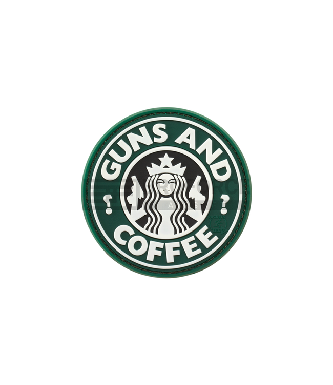 JTG Guns and Coffee Rubber Patch - Multicolor