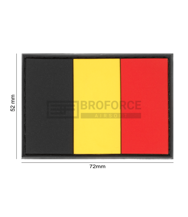 JTG Belgium Flag Rubber Patch - Multicolor