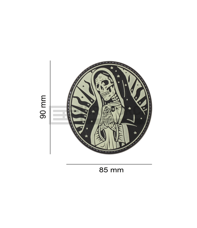 JTG Santa Muerte Rubber Patch - Glow