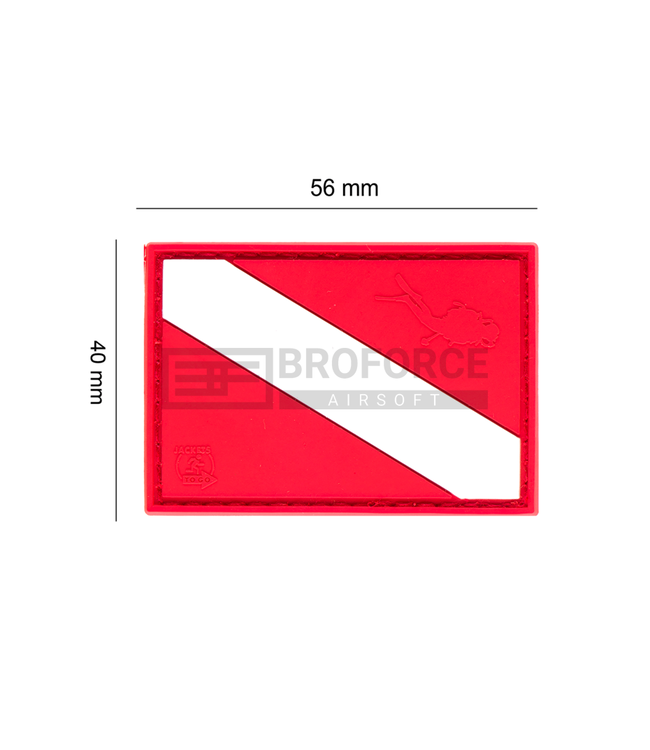 JTG Diver Down Flag Rubber Patch - Multicolor
