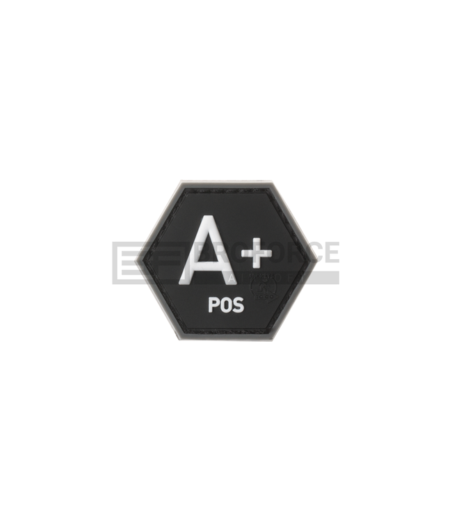 JTG Bloodgroup Hexagon Rubber Patch A Pos - SWAT