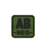 JTG Bloodtype Square Rubber Patch AB Neg - Forest