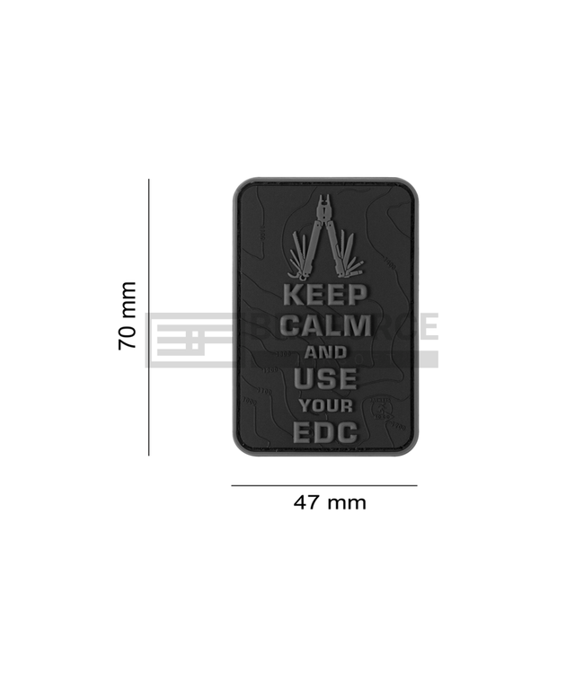 JTG Keep Calm EDC Rubber Patch - Blackops