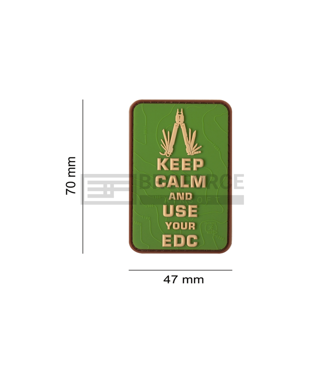 JTG Keep Calm EDC Rubber Patch - Green