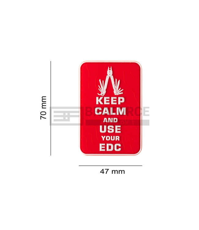 JTG Keep Calm EDC Rubber Patch - Multicolor