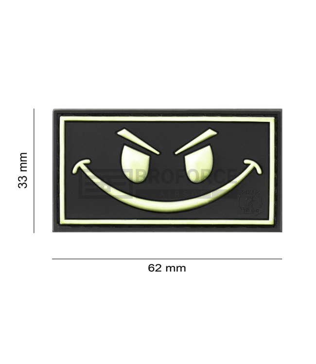 JTG Evil Smile Rubber Patch - Glow