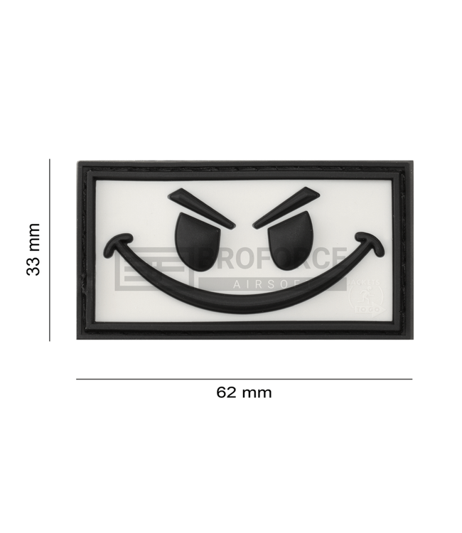 JTG Evil Smile Rubber Patch - White