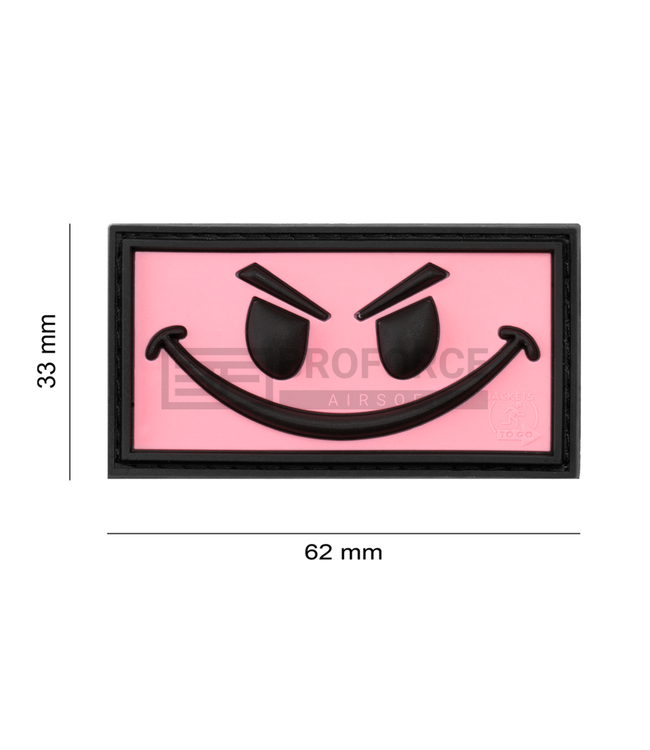 JTG Evil Smile Rubber Patch - Pink