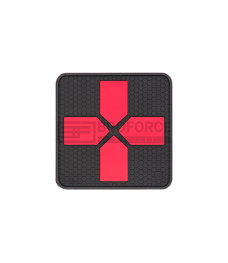 JTG Big Red Cross Medic Rubber Patch - Blackmedic