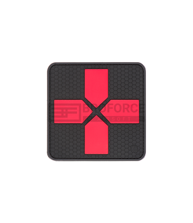 JTG Big Red Cross Medic Rubber Patch - Blackmedic