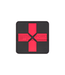 JTG Big Red Cross Medic Rubber Patch - Blackmedic