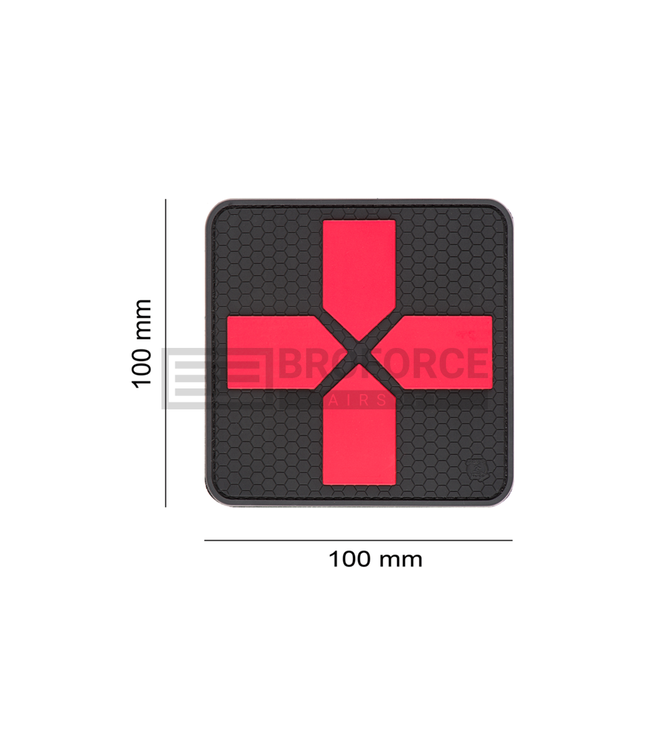 JTG Big Red Cross Medic Rubber Patch - Blackmedic