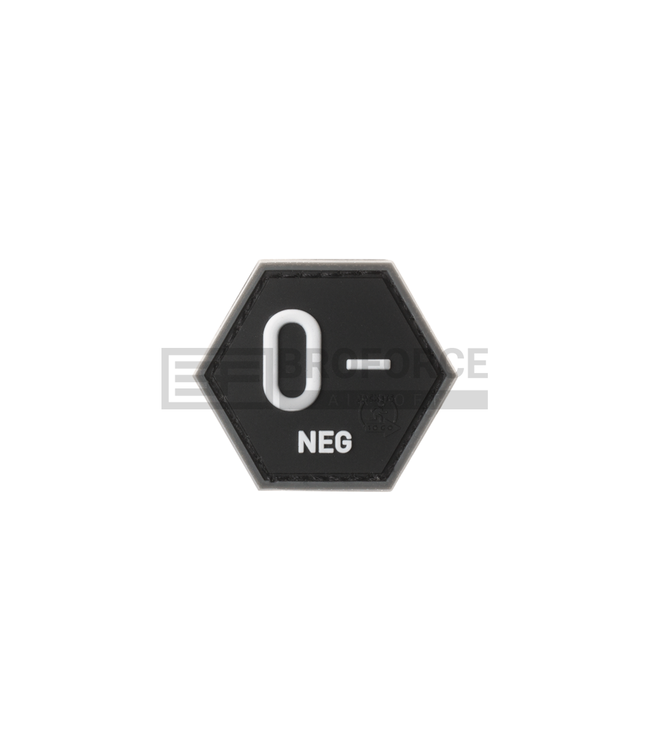 JTG Bloodgroup Hexagon Rubber Patch 0 Neg - SWAT