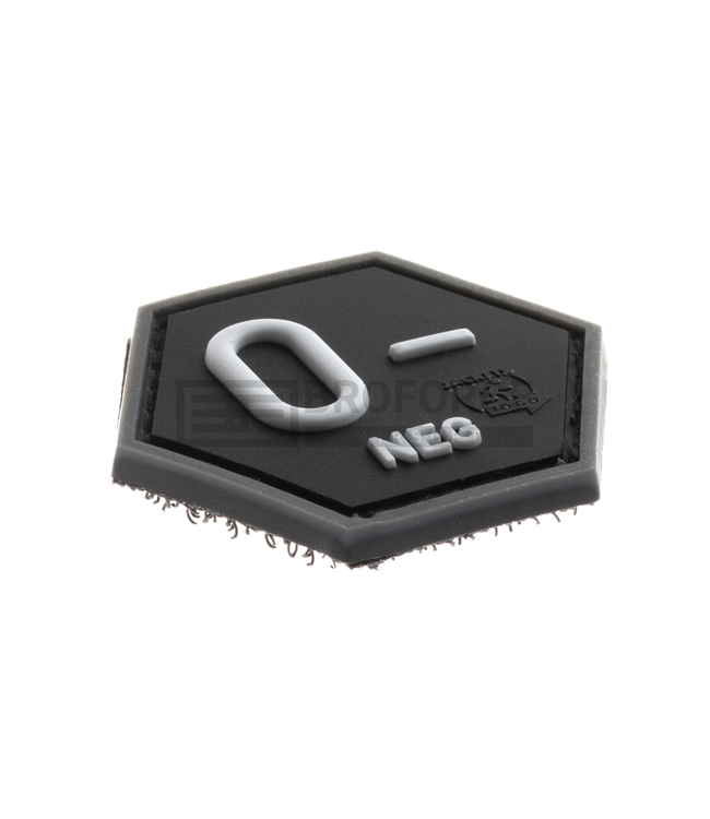 JTG Bloodgroup Hexagon Rubber Patch 0 Neg - SWAT