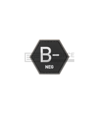 JTG Bloodgroup Hexagon Rubber Patch B Neg - SWAT