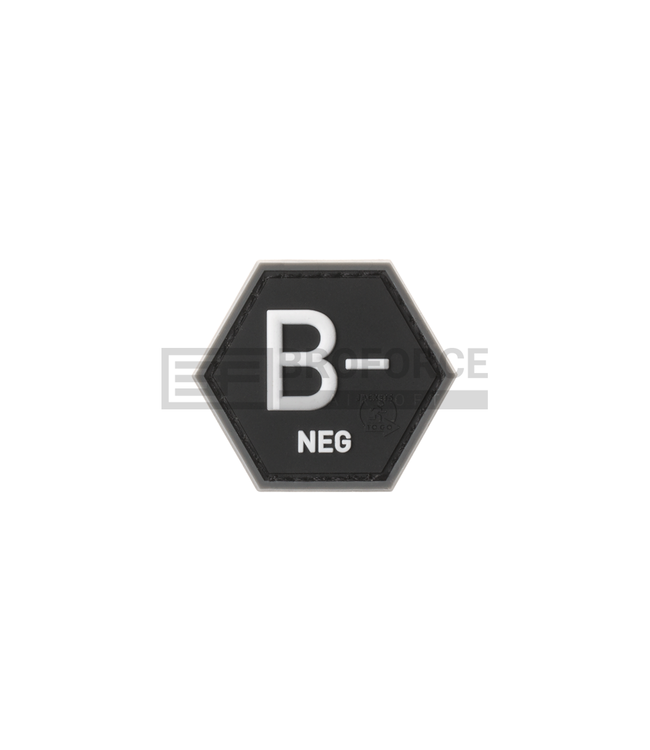 JTG Bloodgroup Hexagon Rubber Patch B Neg - SWAT