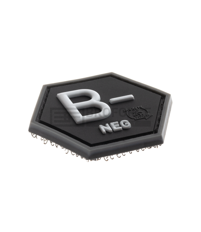 JTG Bloodgroup Hexagon Rubber Patch B Neg - SWAT