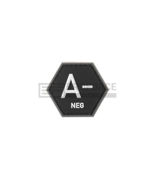 JTG Bloodgroup Hexagon Rubber Patch A Neg - SWAT