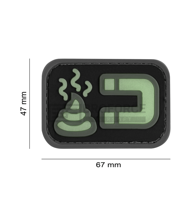 JTG Shit Magnet Rubber Patch - Glow