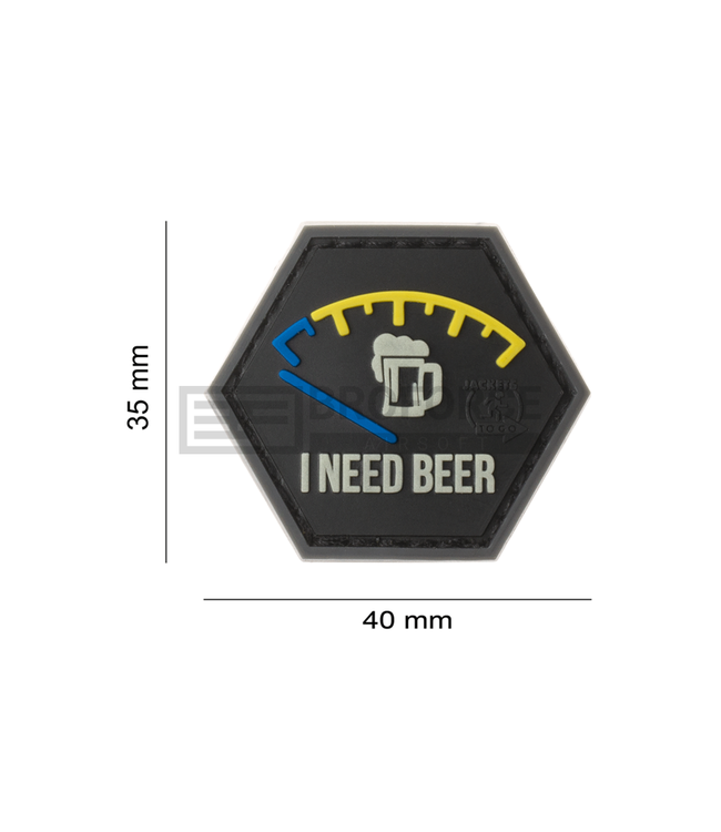 JTG I need Beer Rubber Patch - Blue