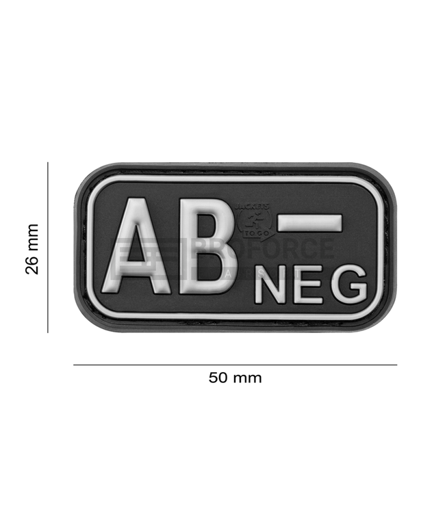 JTG Bloodtype Rubber Patch AB Neg - SWAT