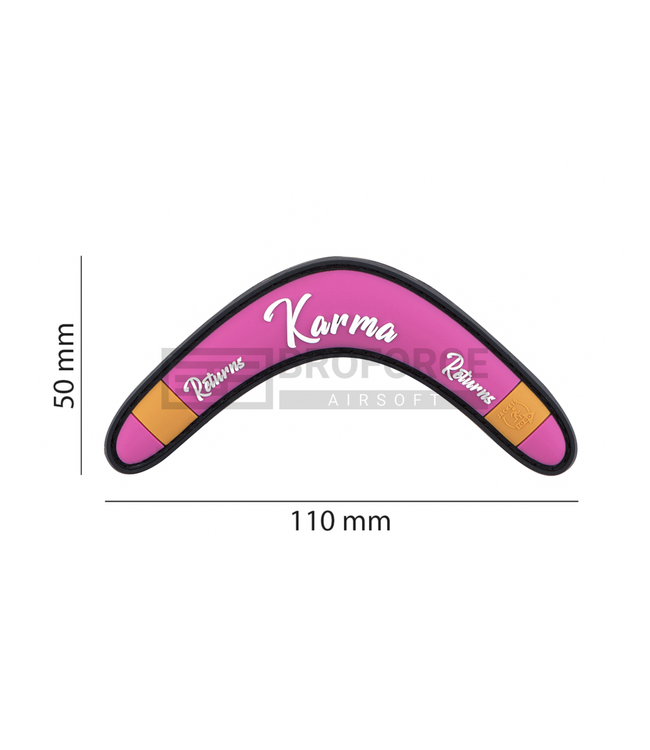 JTG Karma Returns Rubber Patch - Pink