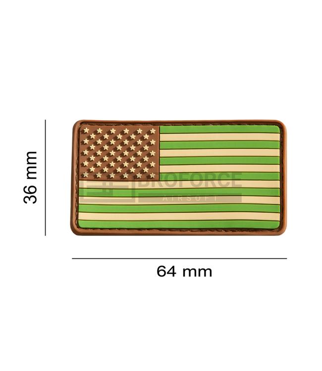 JTG US Flag Rubber Patch - Green
