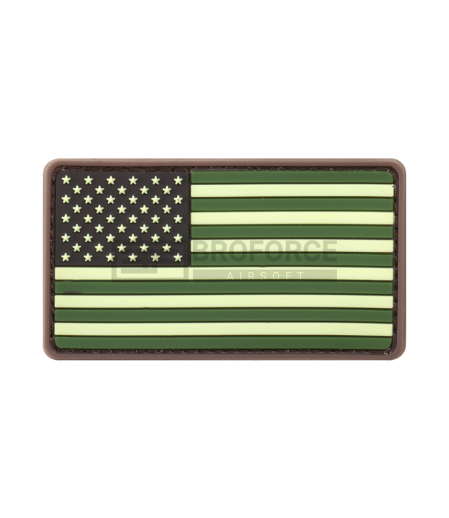 JTG US Flag Rubber Patch - Forest