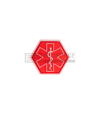 JTG Paramedic Hexagon Rubber Patch - Red