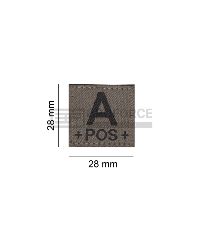 Clawgear A Pos Bloodgroup Patch - RAL7013