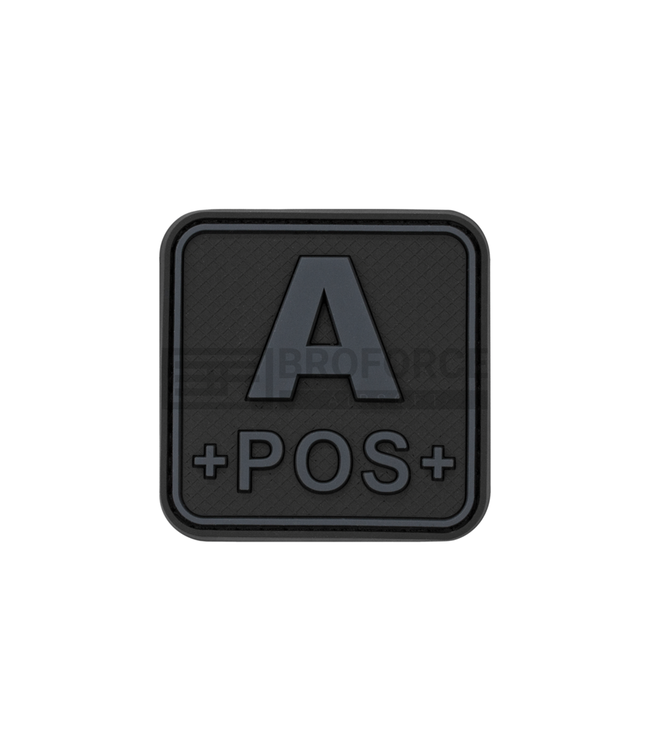 JTG Bloodtype Square Rubber Patch A Pos - Blackops
