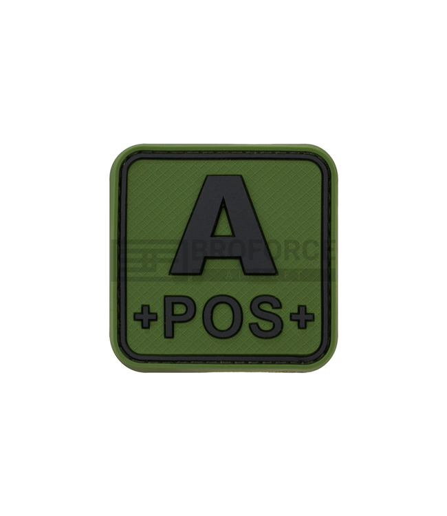 JTG Bloodtype Square Rubber Patch A Pos - Forest