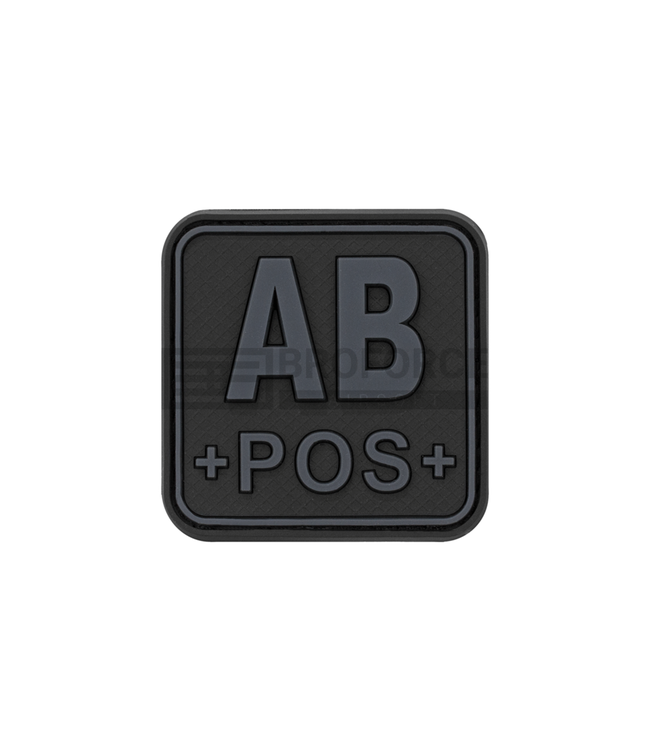 JTG Bloodtype Square Rubber Patch AB Pos - Blackops
